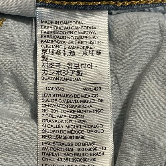 Levis 721 Womens Jeans Size 34 Blue High Rise Skinny Ankle Medium Wash Denim - Picture 9 of 12